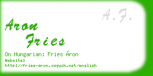 aron fries business card